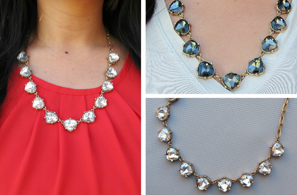 GroopDealz  Design Inspired Crystal Sparkle Necklaces - 4 